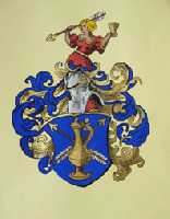 Beispiel fuer ein handgemaltes Wappen auf Papier, 250,-Euro
