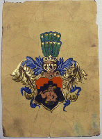 Kopie nach einem historischen Wappen auf gealterten Papier, 30 x 20 cm, 200,-?